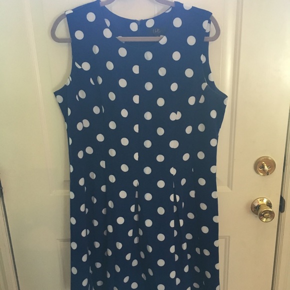 Summer blue polka-dot dress - Picture 1 of 3